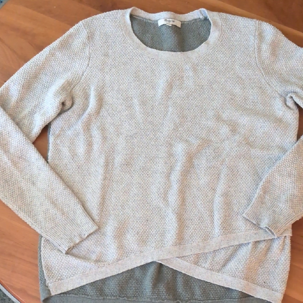 Madewell Cream Crewneck Sweater Soft Knit Classic